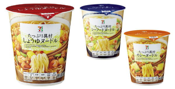 セブンプレミアム　たっぷり具材シリーズのカップラーメン