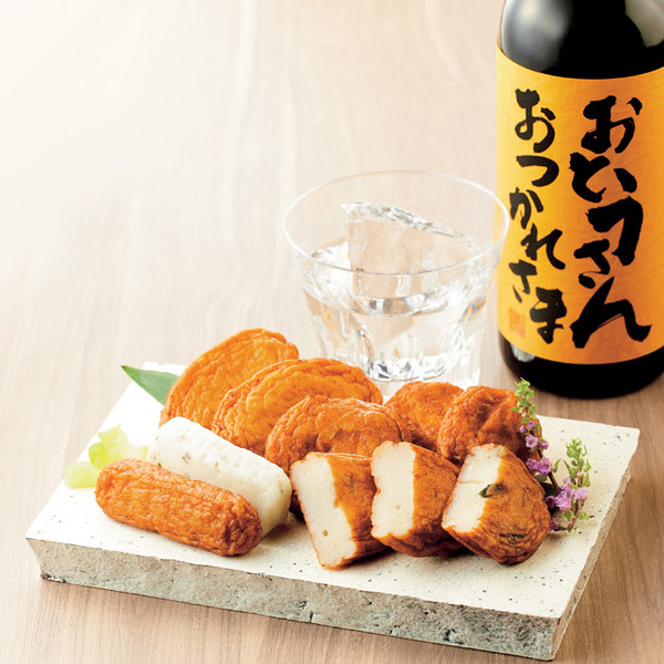 「月揚庵」さつまあげ・焼酎（朝掘仕込みさつま小鶴）セット（父の日ラベル）