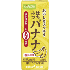 ポッカサッポロフード＆ビバレッジ　おいしさスッキリはちみつバナナ豆乳飲料　200ml