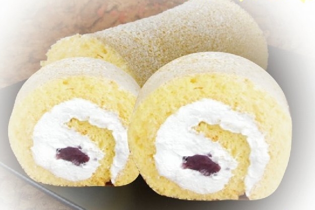 soft egg purple potato roll cake